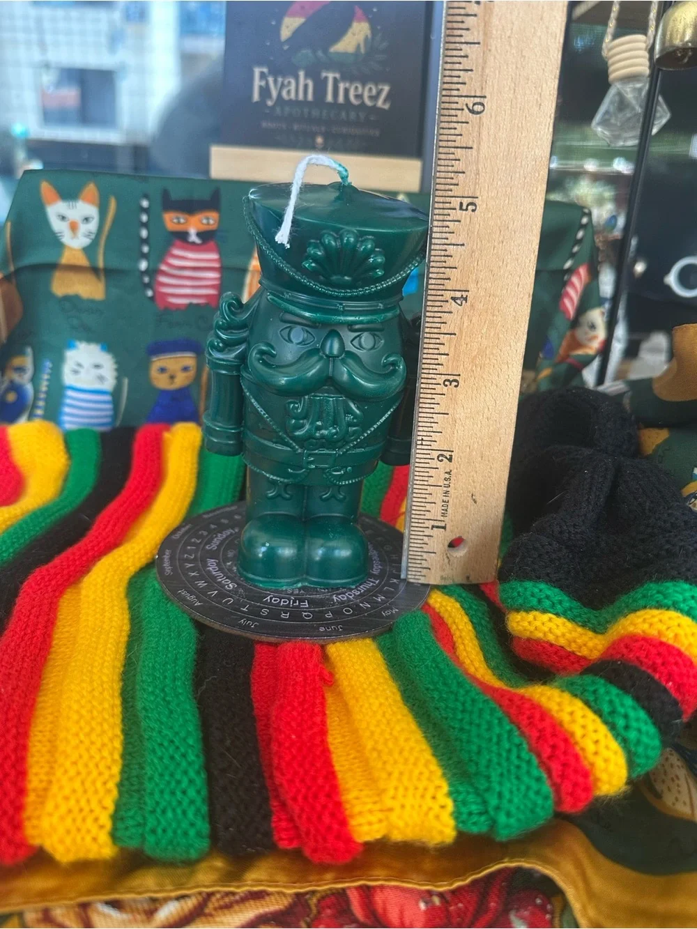 Forest Green Nutcracker Candle